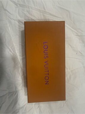 Louis Vuitton Orange Box with Purple Logo